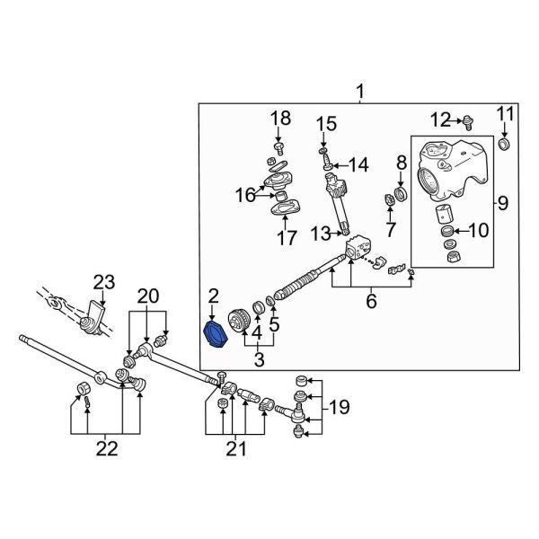 Ford OE E3TZ3707B Steering Gear Nut