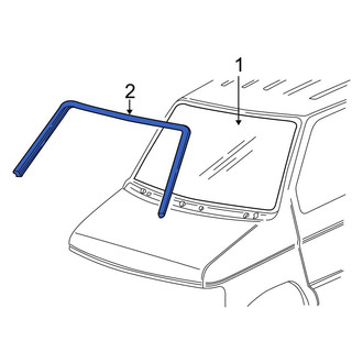 Ford OE - Front Windshield Molding