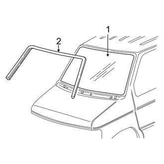 Ford OE - Windshield - Glass