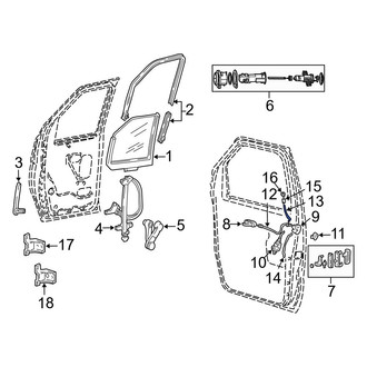 Ford OE - Front Left Door Lock Operating Rod