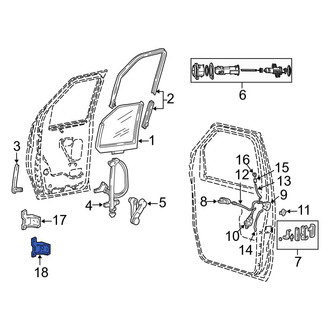 Ford OE - Front Lower Door Hinge Nut