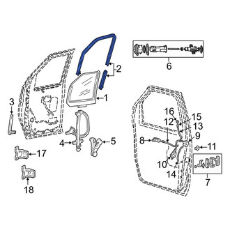 Ford OE - Front Left Lower Window Channel