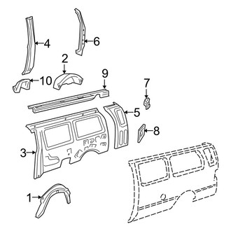 Ford OE - Side Panel - Inner Structure & Rails (Driver Side)