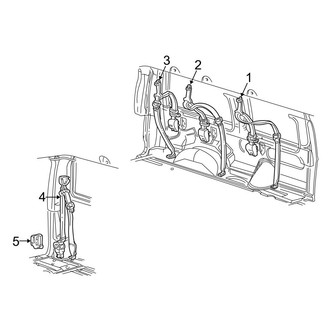 Ford OE - Restraint Systems - Rear Seat Belts (Outer)