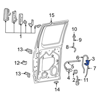 Ford OE - Center Front Door Latch Assembly
