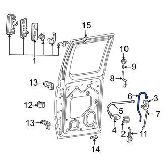 Ford OE - Center Front Door Lock Operating Rod
