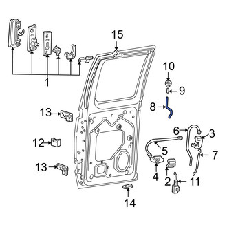 Ford OE - Center Front Door Lock Operating Rod