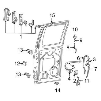 Ford OE - Side Loading Door - Hardware (Hinged Front Door)
