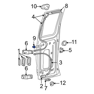 Ford OE - Center Rear Door Lock Striker Plate