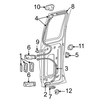 Ford OE - Side Loading Door - Hardware (Hinged Rear Door)