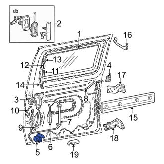Ford OE - Lower Sliding Door Latch