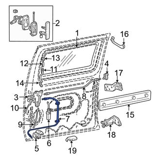 Ford OE - Lower Sliding Door Lock Actuator Cable