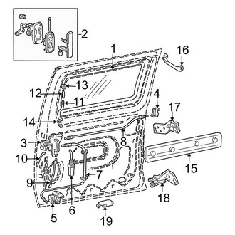 Ford OE - Side Loading Door - Glass & Hardware (Sliding)