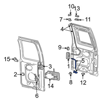 Ford OE - Center Rear Door Latch Cable