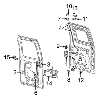Ford OE - Center Rear Door Lock Striker Plate