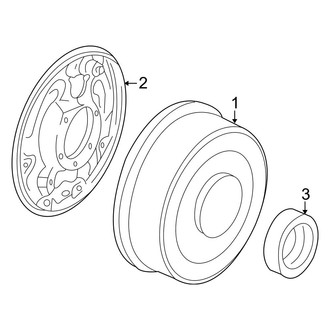 Ford OE - Rear Suspension - Brake Components (Drum Brakes)
