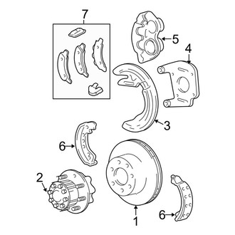 Ford OE - Rear Suspension - Brake Components (Disc Brakes)
