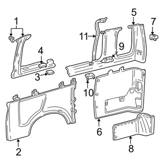 Ford OE - Side Panel - Interior Trim (Passenger Side)