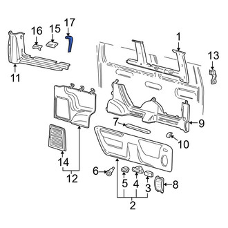 Ford OE - Rear Interior Quarter Panel Trim Panel