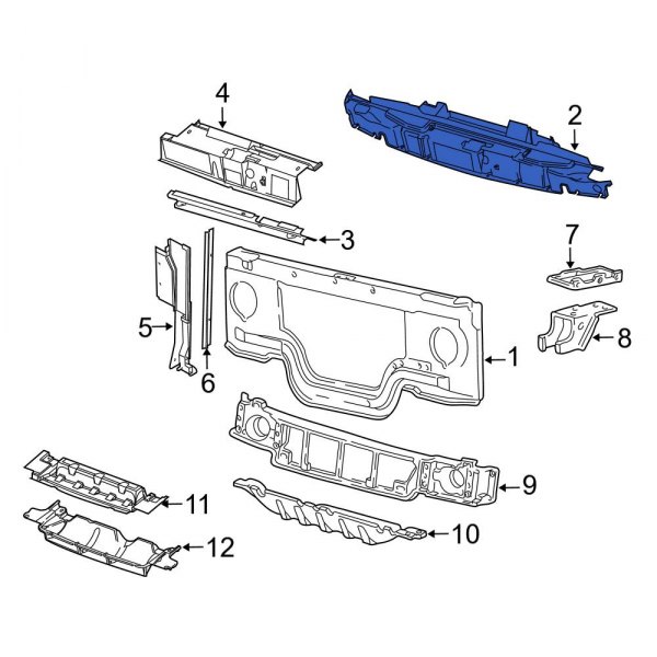 Radiator Support Air Deflector