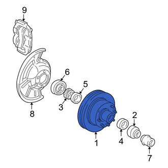 Ford OE - Front Disc Brake Rotor and Hub Assembly