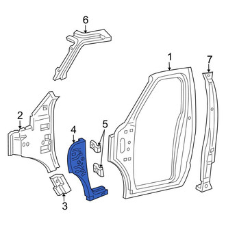 Ford OE - Left Body A-Pillar Reinforcement