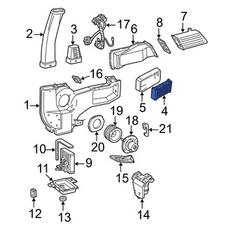 Ford OE - Heater Core Case
