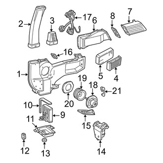 Ford OE - Air Conditioner & Heater - Evaporator & Heater Components (Auxiliary, A/C & Heater Component)