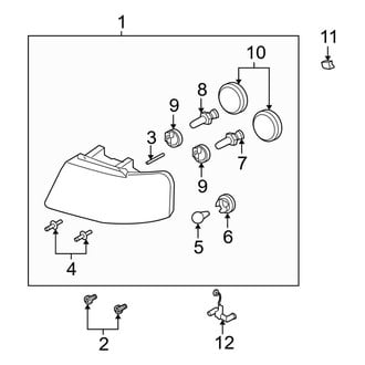 Ford OE - Front Lamps - Headlamp Components