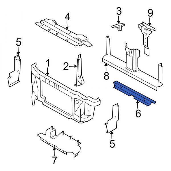 Radiator Support Air Deflector