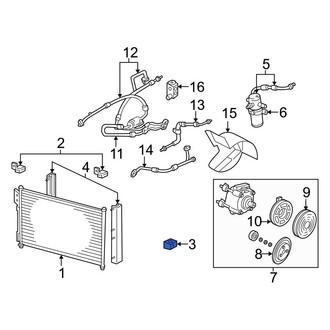 Ford OE - Upper A/C Condenser Bracket Insulator