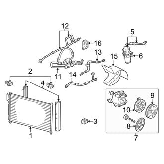 Ford OE - Air Conditioner & Heater - Condenser, Compressor & Lines (Eddie Bauer / King Ranch / Limited / XLS / XLT / XLT Sport)