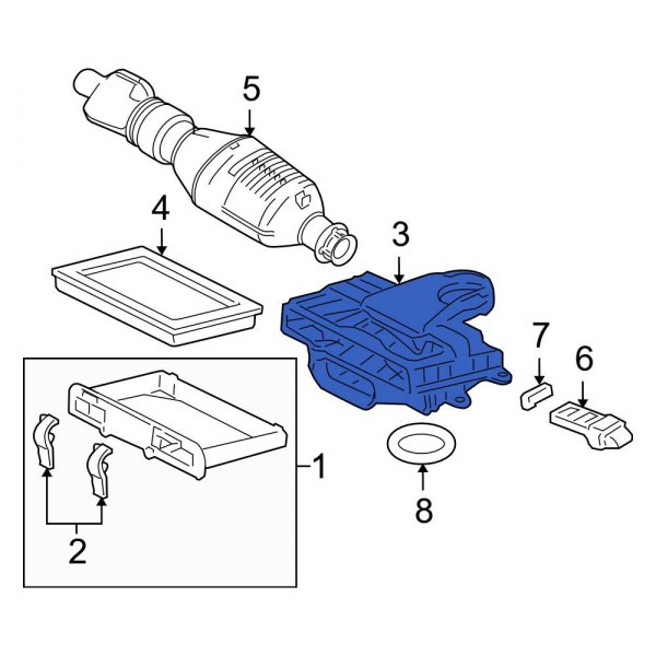 Ford OE 5L1Z9661AA Air Filter Housing