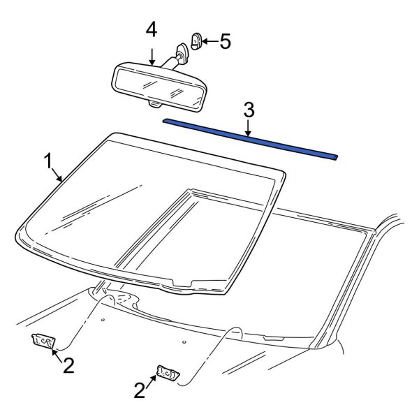 Windshield Frame Weatherstrip Seal