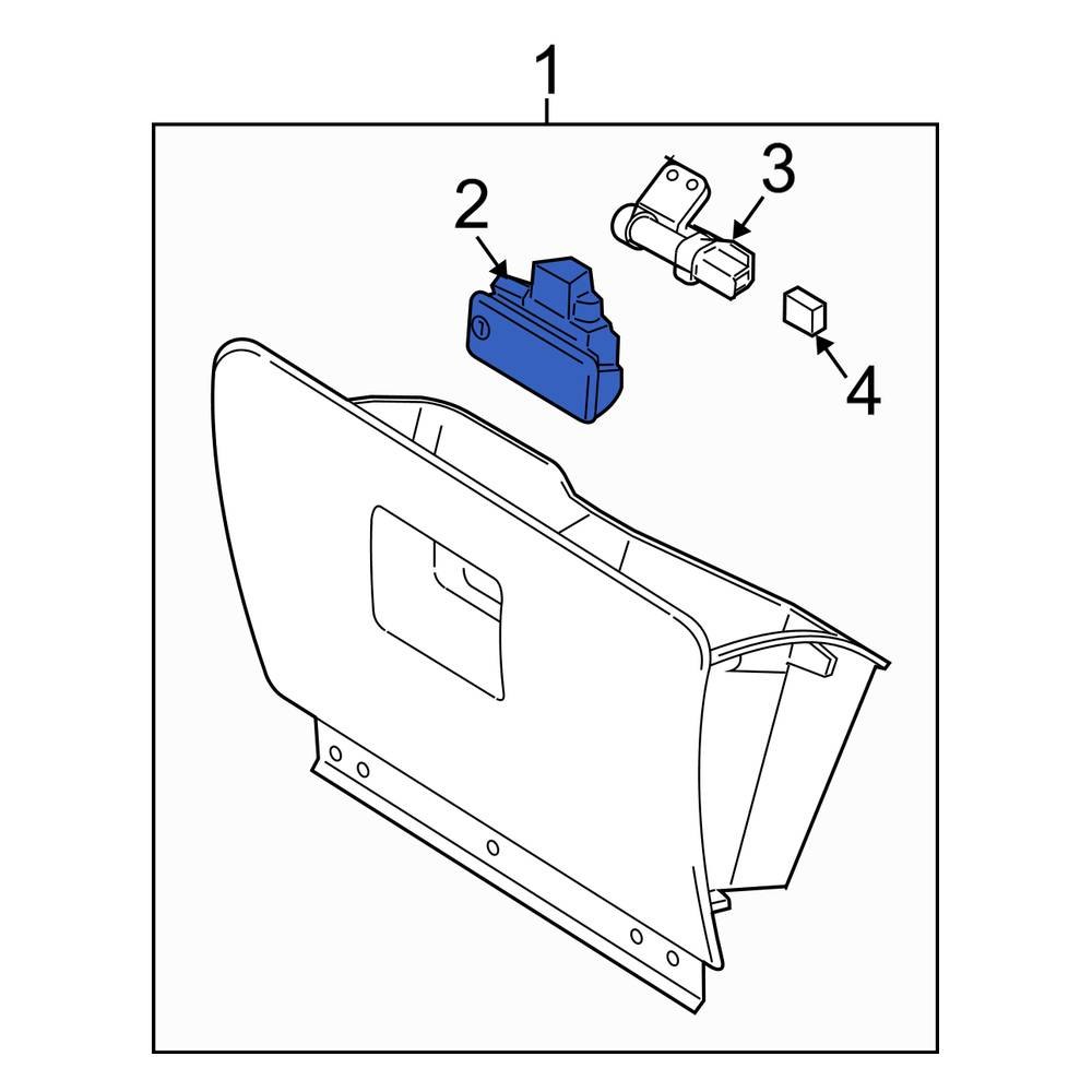 Ford Oe L Z Aaa Front Glove Box Latch