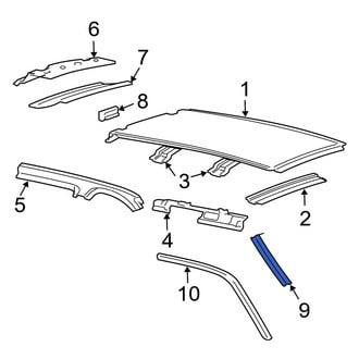 Ford OE - Left Roof Drip Molding