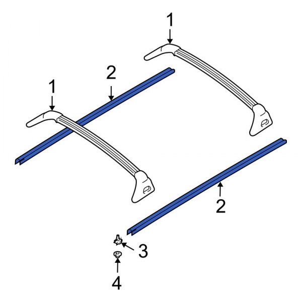 Roof Luggage Carrier Side Rail