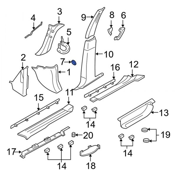 Interior Grab Bar Cap