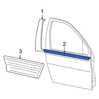 Ford OE - Front Right Outer Door Window Belt Weatherstrip