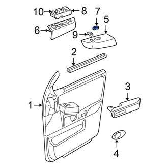 Ford OE - Front Right Door Window Switch