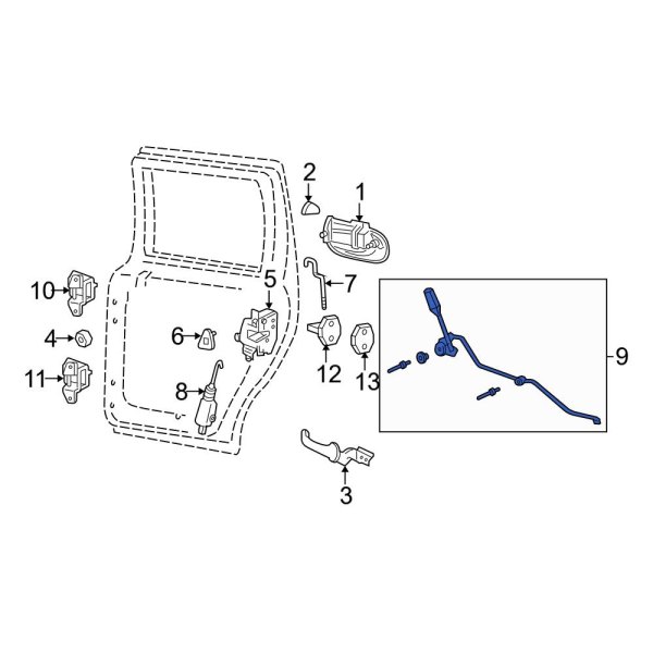 Door Lock Operating Rod