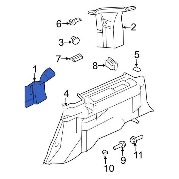 Body C-Pillar Trim Panel