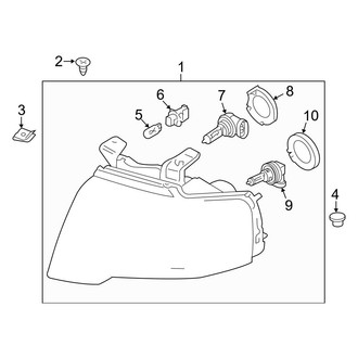 Ford OE - Front Lamps - Headlamp Components