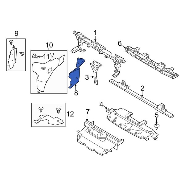 Radiator Support Air Deflector