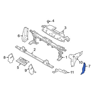 Ford OE - Front Left Upper Radiator Support Air Deflector
