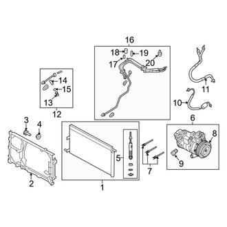 Ford OE - Air Conditioner & Heater - Condenser, Compressor & Lines
