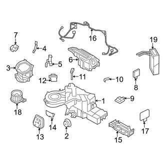 Ford OE - Air Conditioner & Heater - Evaporator & Heater Components (Auto A/C, Front A/C)