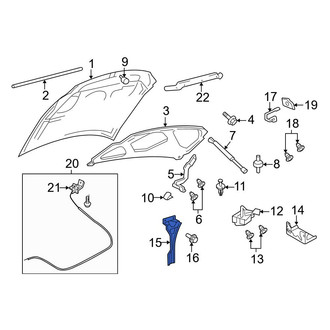 Ford OE - Front Hood Latch Support