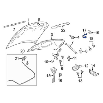 Ford OE - Front Hood Latch Striker Plate