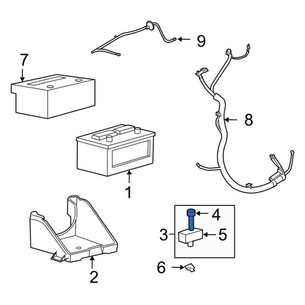 Ford OE W712657S439 Battery Hold Down Bolt